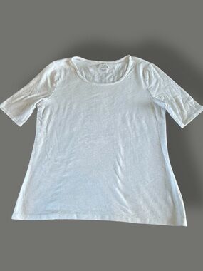 [Time and Tru] BOGO $1 White Short Sleeve T-shirt